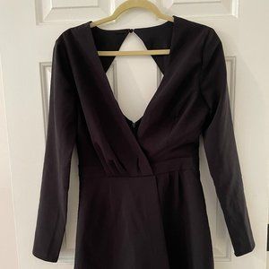 Finders Keepers Victoria Cocktail Dress Black Long Sleeve Size 6